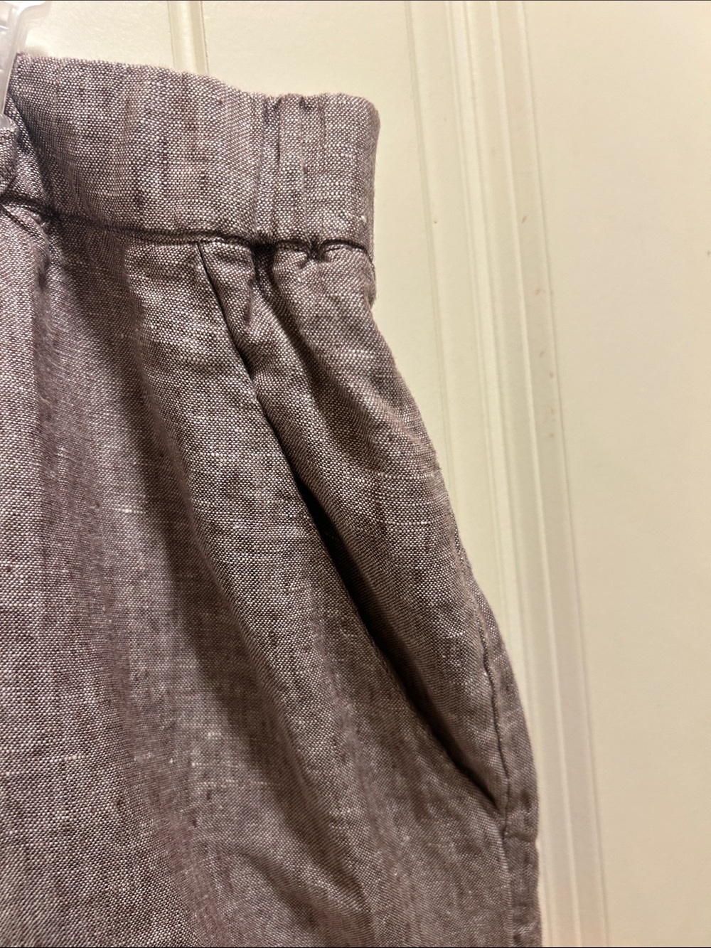 Quince large brown linen pants - Picture 3 of 5